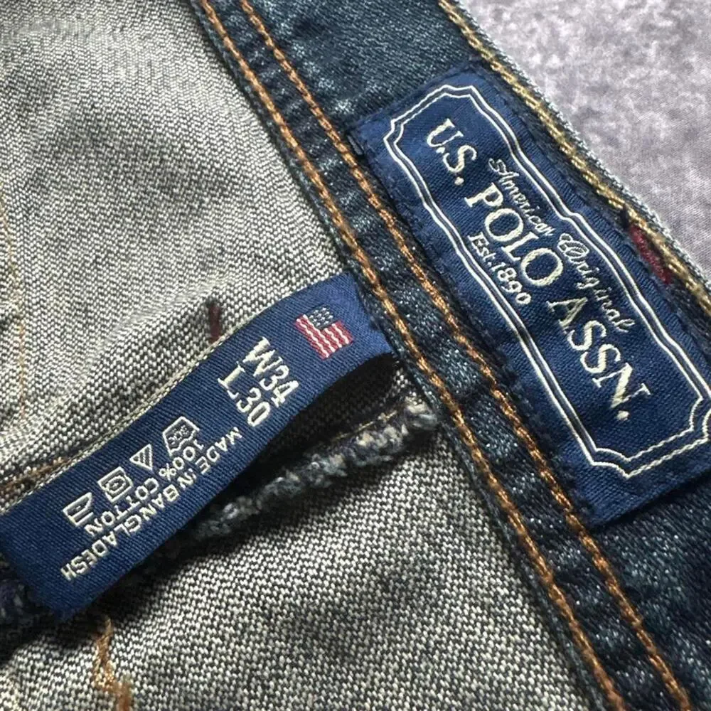 Vintage Y2K U.S. Polo Assn Men’s 34x30 Baggy Jeans Embroidered Hip Hop